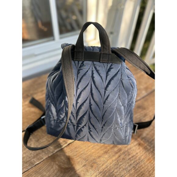 Kate Spade Ellie Large Flap Quilted Backpack in Quilted Navy - Picture 3 of 8